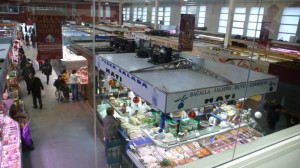 Vista del Mercat del Lleó des de l'Aula Gastronòmica